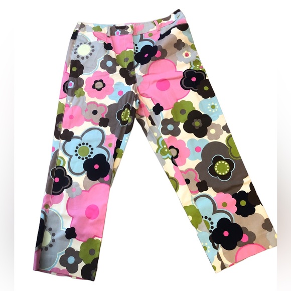 Talbots Pants - Talbots Petite Stretch Funky Floral Capris